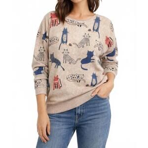 NEW SHANA APPAREL cat print sweater in cat
